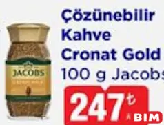 JACOBS ÇÖZÜNEBİLİR KAHVE CRONAT GOLD 100 G